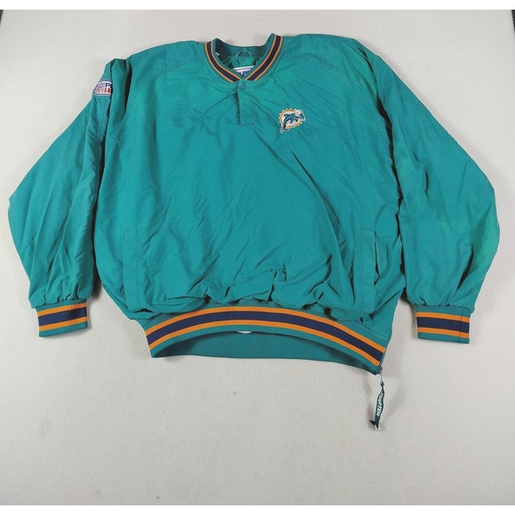 Vintage Miami Dolphins Jacket Mens XL Green NFL Football Starter Pro Line 90s - Picture 1 of 15